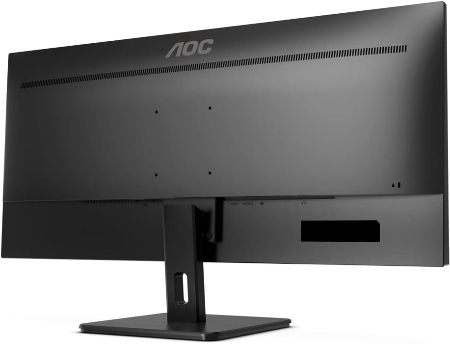 AOC 34" 4K LCD Monitor U34E2M QHD 3440 x 1440 100Hz 4ms Low blue Light Flicker Free, Vesa Mountable, HDMI, DP