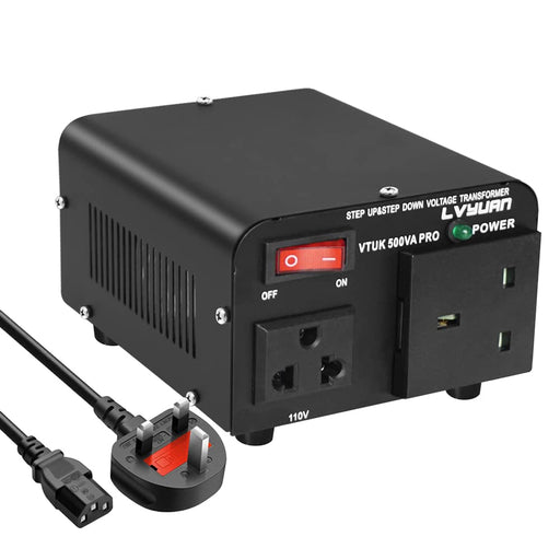 uk to us or us to uk stepdown and stepup transformer converter