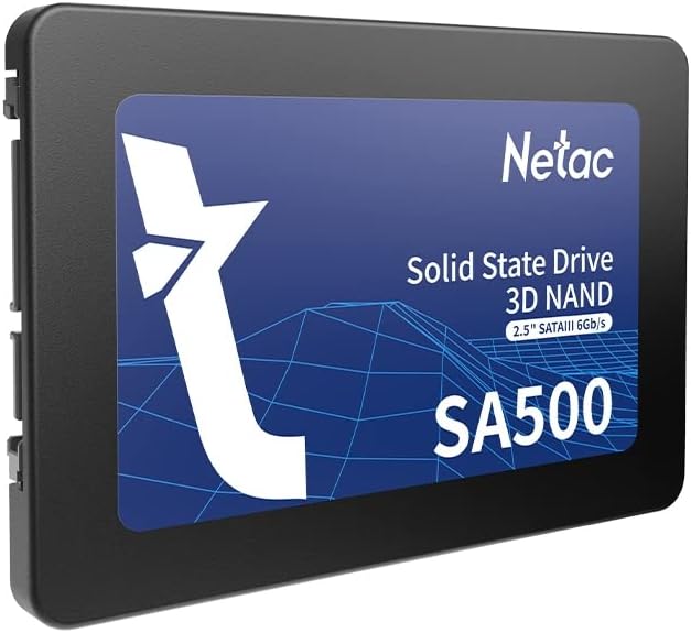 Netac 512GB SA500 2.5" SSD, SATA3, 3D NAND, R/W 520/450 MB/s, 7mm, Internal Solid State Drive