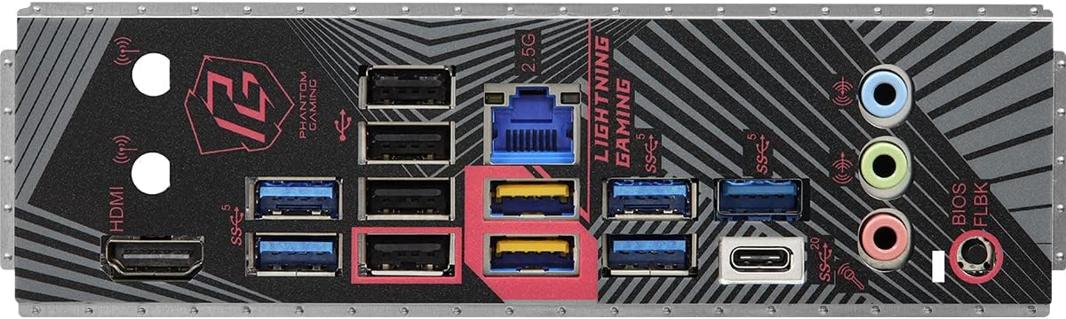 Asrock B650 PG Lightning Motherboard, AMD B650, AM5, ATX, DDR5, HDMI, 2.5G LAN, PCIe4, M.2