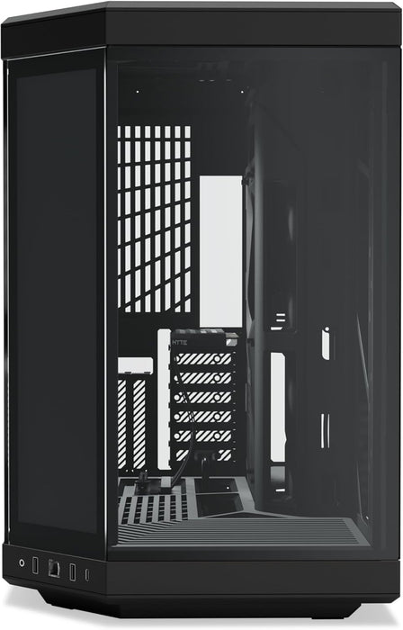 Hyte Y70 Touch Infinite Gaming PC Case, E-ATX, Mid Tower Pitch Black with 14.9" 60Hz Display