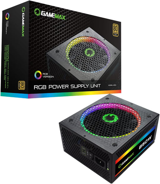 RGB 850W PSU, 80 Plus Gold Fully Modular Power Supply