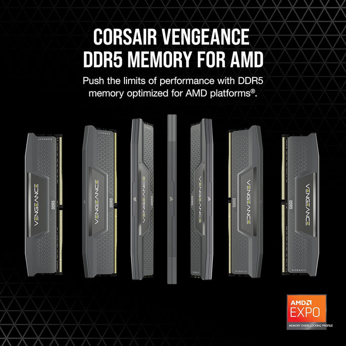Corsair Vengeance 64GB Kit (2 x 32GB) RAM, DDR5, 5200MHz, AMD Optimised, Memory Kit