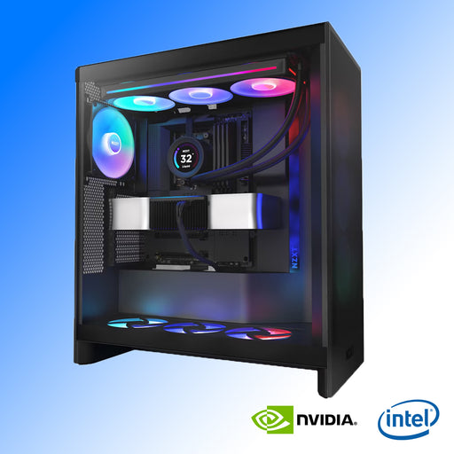 custom built pc for gaming, editing, streaming, rendering, etc. High-end computer system.