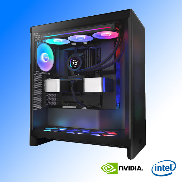 custom built pc for gaming, editing, streaming, rendering, etc. High-end computer system.