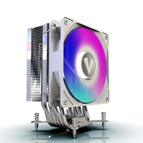 cpu air cooler white, argb, fan included