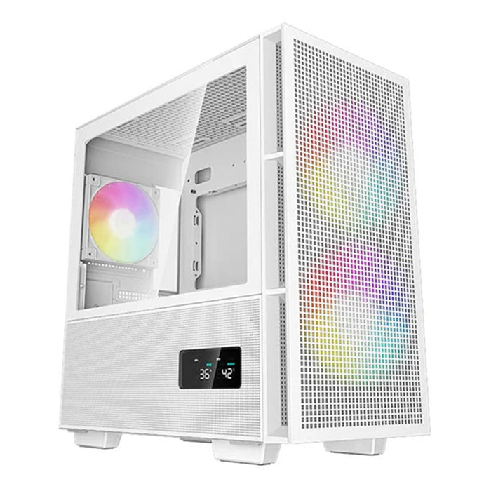 Deepcool CH360 Gaming PC Case White Tempered Glass MicroATX/Mini-ITX, ARGB