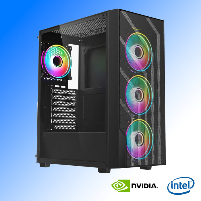 desktop computer system, prebuilt PC for gaming, editeng, streaming, desgin.