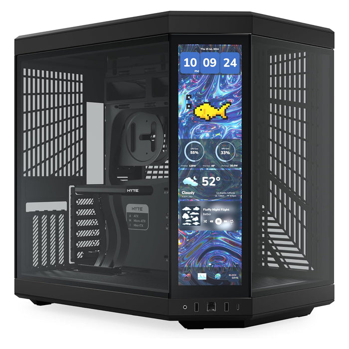 E-ATX Gaming PC Case with 14.9" Display 60Hz