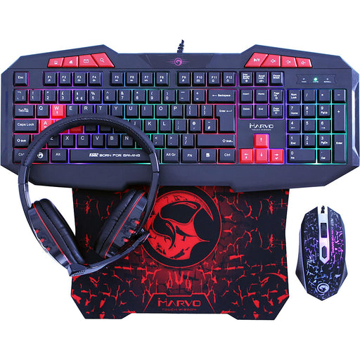 Marvo Gaming Set Keyboard, Mouse, Headset, Mouse Mat