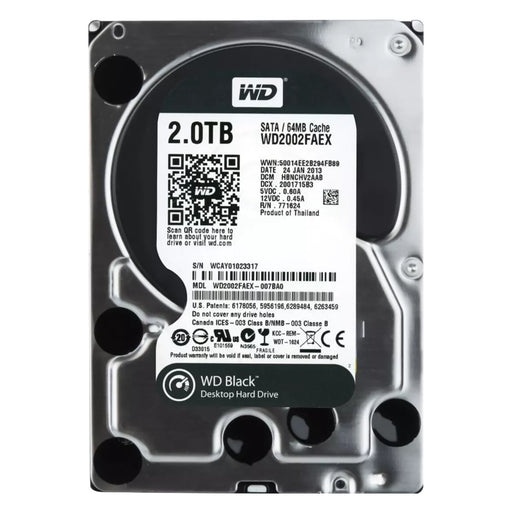 wd black 2tb hard drive 3.5" hdd