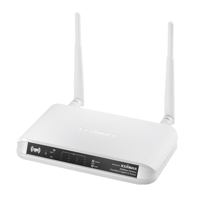 EDIMAX 300Mbps Wireless Concurrent Dual-Band Gigabit IQ Router BR-6475ND (2.4GHz & 5GHz)