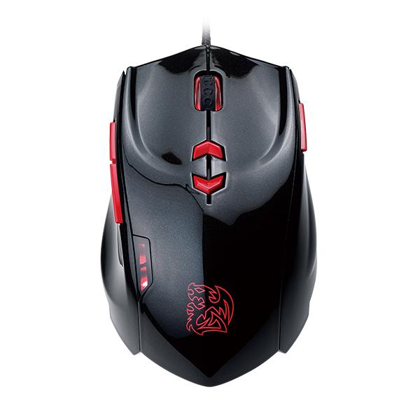 Thermaltake Souris filaire Gamer Tt eSPORT Theron Plus (Noir) Gaming Mouse, Blueetoth Wireless Mouse, 8 Buttons, 8000 DPI