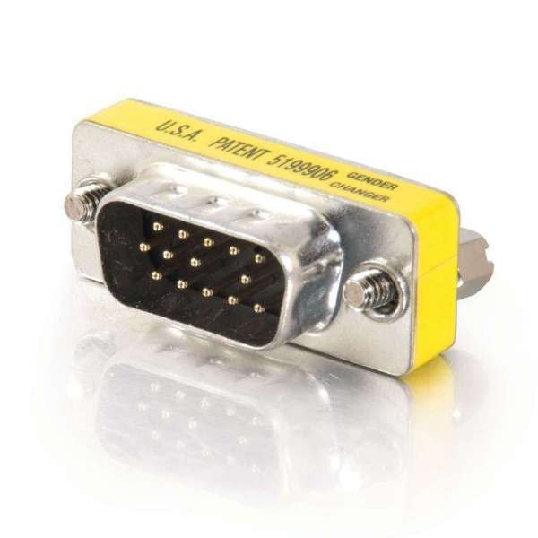 VGA Gender Changer, HD15 (Male) to HD15 (Female) Adapter