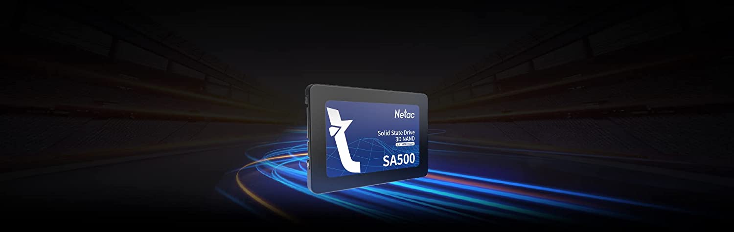 Netac 2.5" 1TB SA500 SSD, SATA3, 3D TLC NAND, R/W 530/475 MB/s, 7mm, Solid State Drive