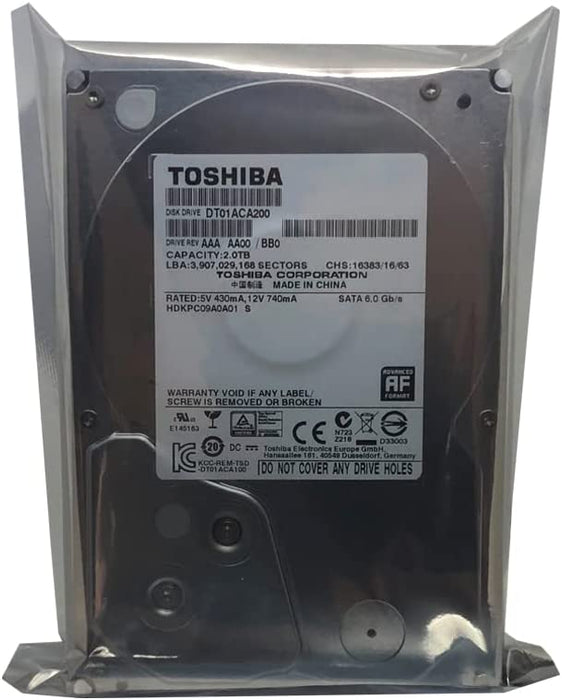 Toshiba DT01ACA200 2TB SATA 6Gb/s 7200rpm 3.5 Inch Internal Hard Drive HDKPC09A0A01