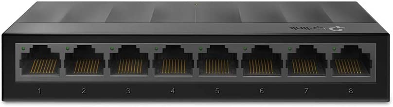 TP-LINK (LS1008G) 8-Port Gigabit Unmanaged Desktop LiteWave Switch, Ethernet Splitter, Plug & Play, Desktop/Wallmount, Plastic Case