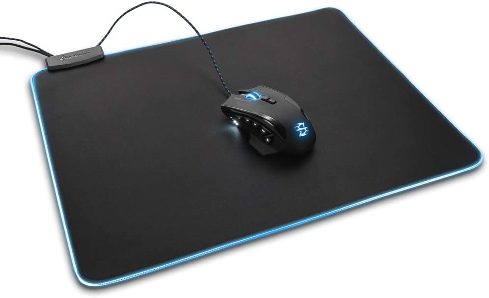 Sharkoon 1337 XL Gaming Mouse Mat RGB, Soft Gaming Mouse Pad, RGB Illumination