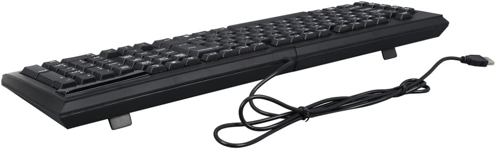 Rosewill RK-8300 Wired Gaming Keyboard with Anti-Ghosting, 5 Profiles Setting and Adjustable Key Speed, Black