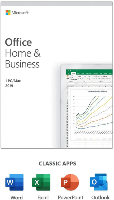 Microsoft Office 2019 Home & Business, PKC (OEM), 1 License, Media less (Product Key Inside - No Disc)