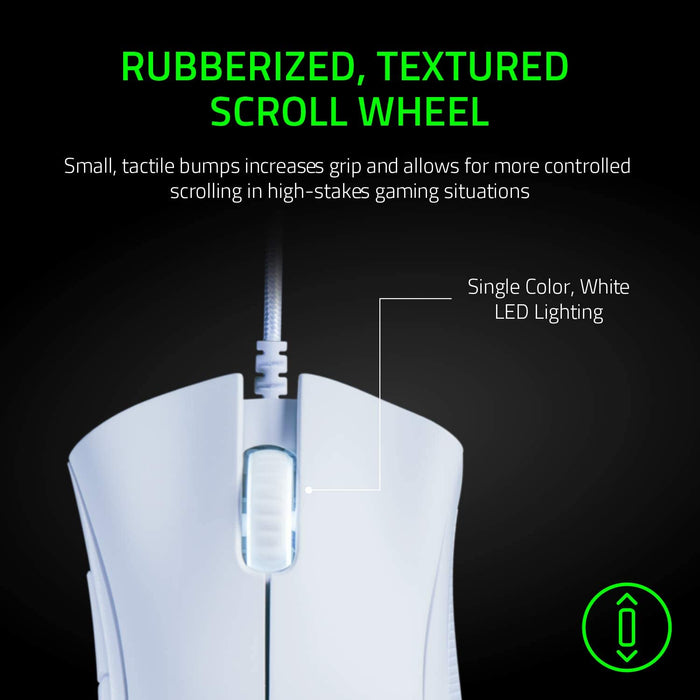 Razer DeathAdder Essential Gaming Mouse, USB Wired Mice, 6400dpi, 5 Buttons, White
