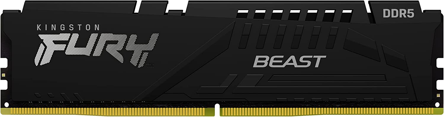 Kingston Fury Beast 16GB RAM, DDR5, 5200MHz (PC5-38400), CL40, 1.25V, ECC, XMP 3.0, PMIC, DIMM Memory RAM
