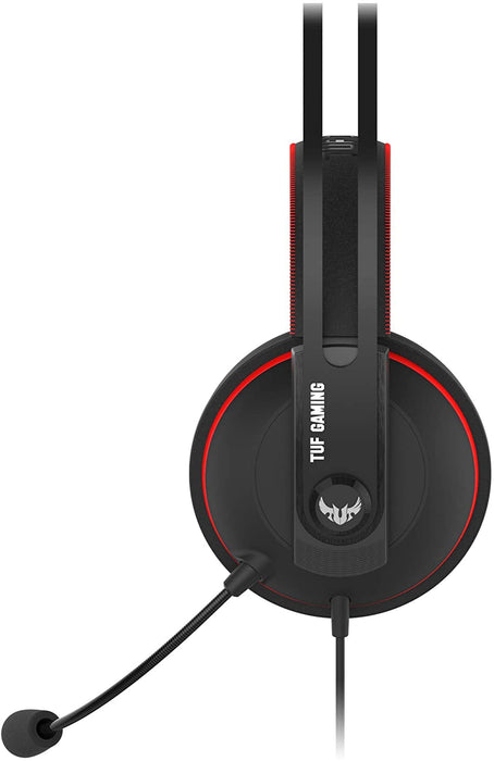 Asus TUF Gaming H7 PC and PS4 gaming headset with onboard 7.1 virtual surround and upgraded ear cushions for eyewear comfort - Red