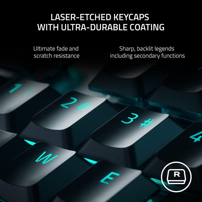 Razer DeathStakler Ve Pro Wireless Gaming Keyboard Low Profile Red Linear Switches, Hyperspeed Wireless, Bluetooth, RGB, Black