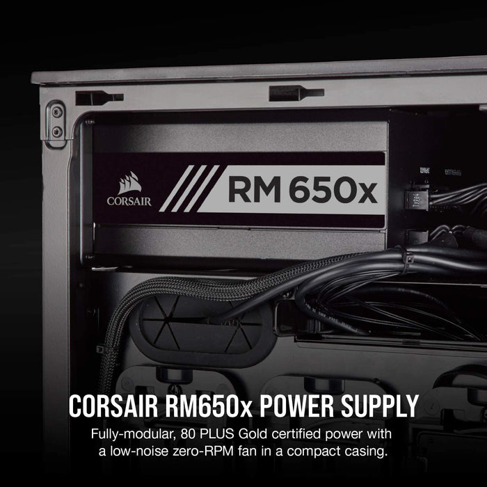 Corsair RM650X 650W PSU, 80 PLUS Gold 650 W Fully Modular ATX Power Supply, CP-9020178-UK - Black