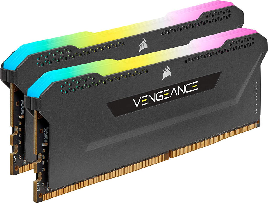 Corsair Vengeance RGB Pro SL 16GB RAM, DDR4, 3600MHz, CL18, 2x8gb, Desktop Memory Kit, Black