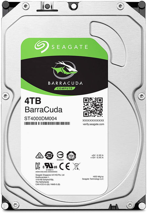 Seagate 3.5" BarraCuda Hard Drive 4TB, SATA3, 5400RPM, 256MB Cache, OEM, ST4000DM004