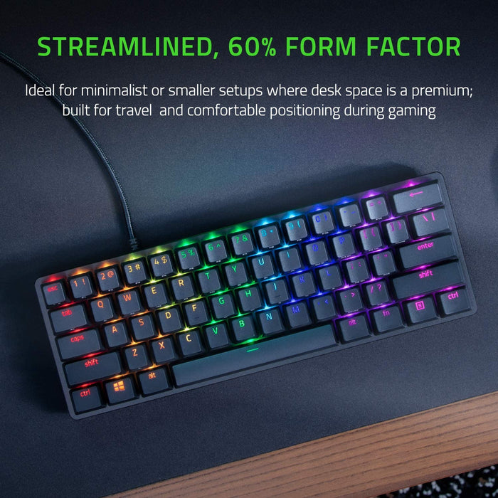 Razer Huntsman Mini (Red Switch) Keyboard, 60% Optical Gaming Keyboard, Anti-ghosting, USB-C, NEX-119252, 1000Hz, Black