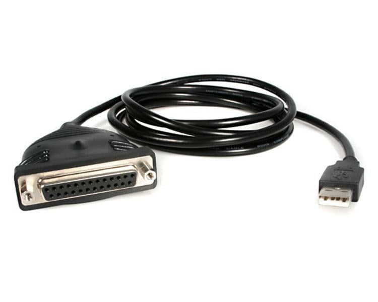 6 ft USB to DB25 Parallel Printer Adapter Cable - M/F