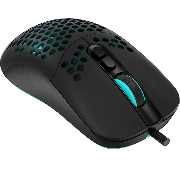 DeepCool MC310 Gaming Mouse, RGB LED Lighting, High Precision 12800 DPI Optical Sensor, PTFE Mouse Feet, 7 Programmable Button