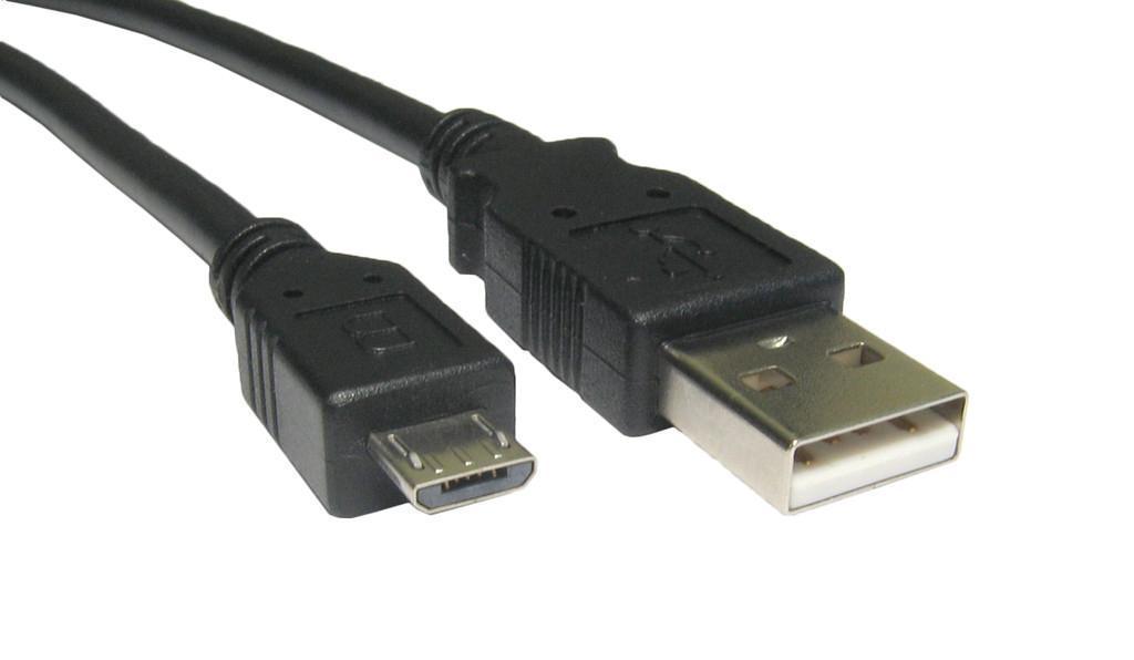 USB-A to Micro USB Cable 2M, Type-A (Male) to Micro USB (Male)
