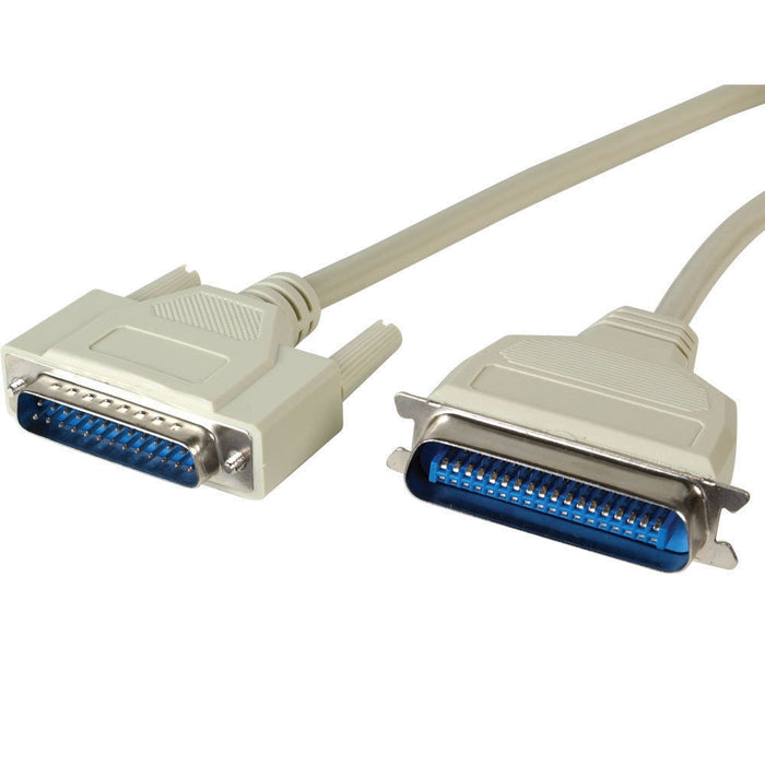 1.8m Bi-Directional PC Parallel Printer Cable 25DB Male To 25DB Female Lead