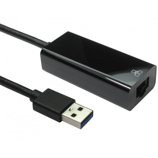 USB to Ethernet Adapter, Network Adapter, Gigabit, RJ45, Black