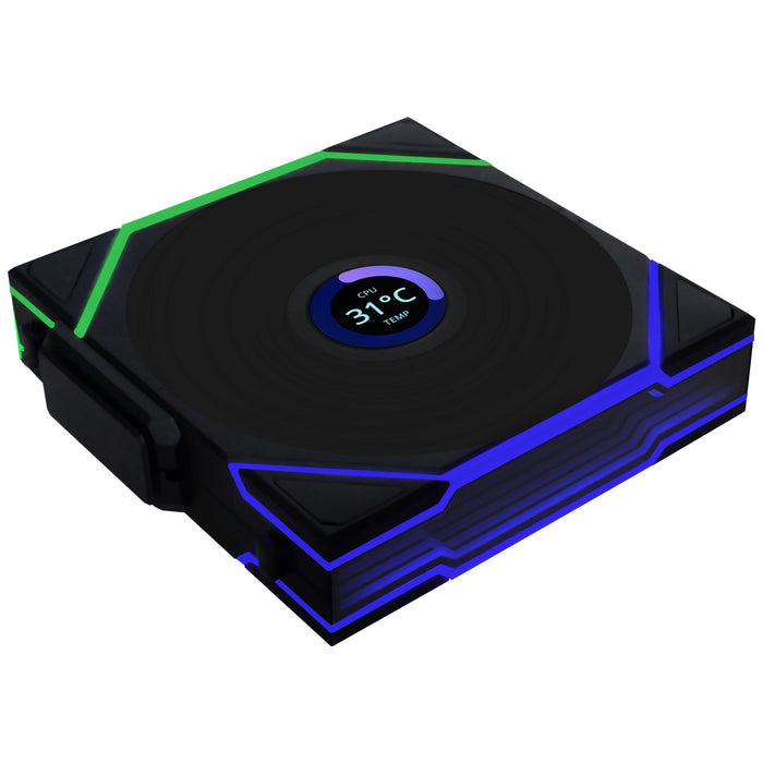 Lian Li UNI FAN TL LCD Wireless Reverse 120mm Fan Black – ARGB PWM with 1.6" IPS LCD