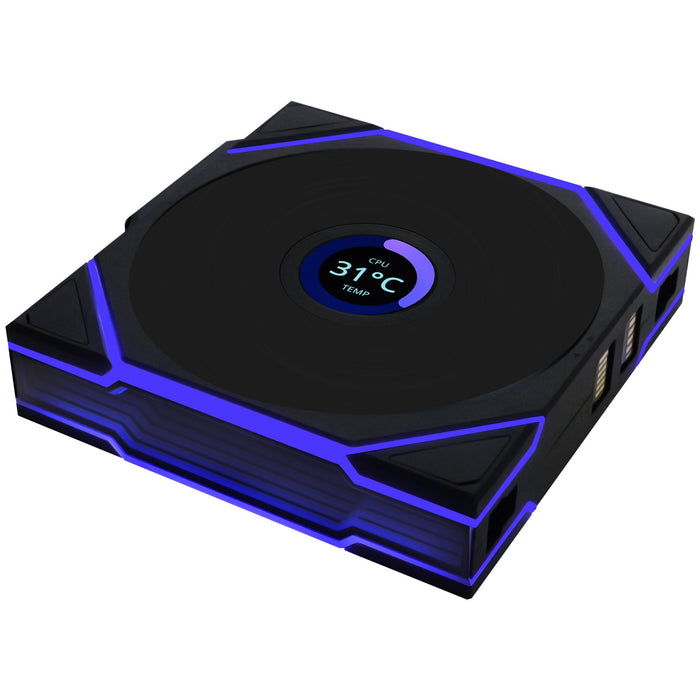 Lian Li UNI FAN TL LCD Wireless Reverse 120mm Fan Black – ARGB PWM with 1.6" IPS LCD