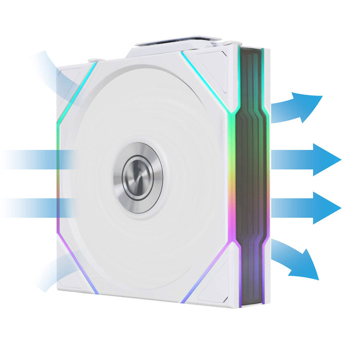 Lian Li UNI FAN TL Wireless 120 White ARGB PWM Fan – 2600RPM, LCP Blades, Wireless Control