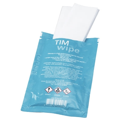 Akasa TIM Cleaning Wipes – Pack of 10, Citrus‑Based Thermal Paste Remover