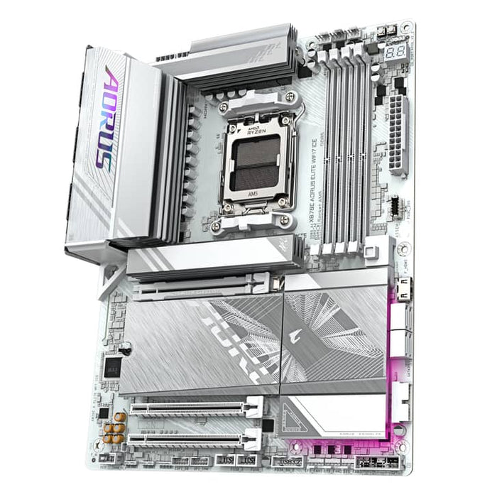Gigabyte X870E AORUS ELITE WIFI7 ICE – AM5 ATX Motherboard, DDR5, PCIe 5.0, USB4, Wi‑Fi 7
