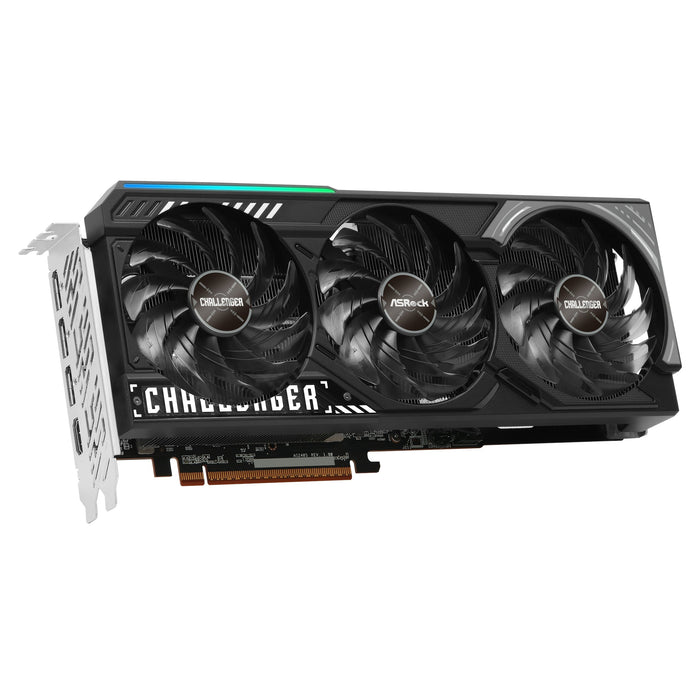 Asrock RX9070 Challenger 16GB Gaming Graphics Card, PCIe5, 16GB DDR6 GPU, 2070MHz Clock, LED Indicator