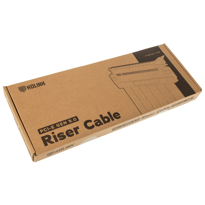 Kolink PCI‑E Gen 5.0 180° Riser Cable – 300mm Black