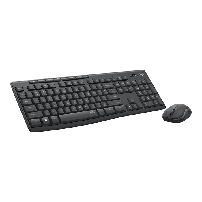 Logitech MK295 Silent Wireless Keyboard & Mouse Combo – QWERTY UK, Graphite