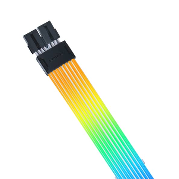 Lian Li STRIMER Wireless ARGB GPU 2×8‑Pin Extension Cable – RGB Lighting
