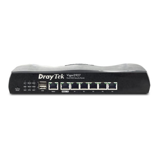 Draytek Vigor V2927‑K Dual‑WAN Wired Router – Gigabit Ethernet, VPN, SPI Firewall