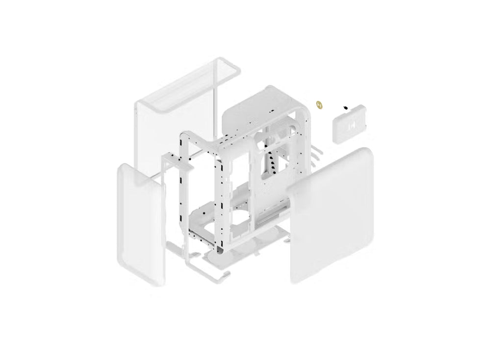 HYTE X50 Air Snow White Mid‑Tower Case – E‑ATX / High Airflow