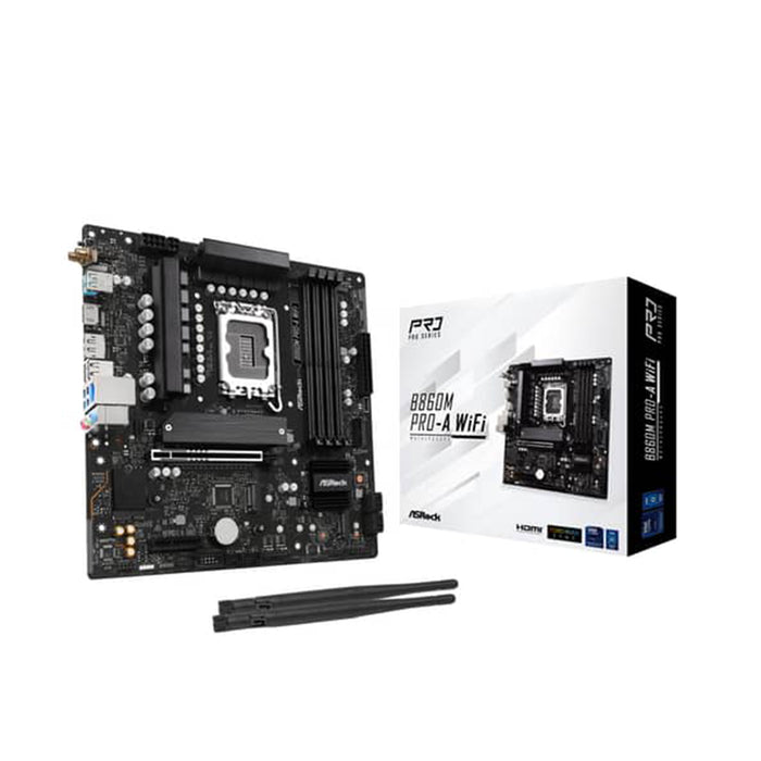 ASRock B860M Pro‑A WIFI LGA 1851 DDR5 Micro‑ATX motherboard.