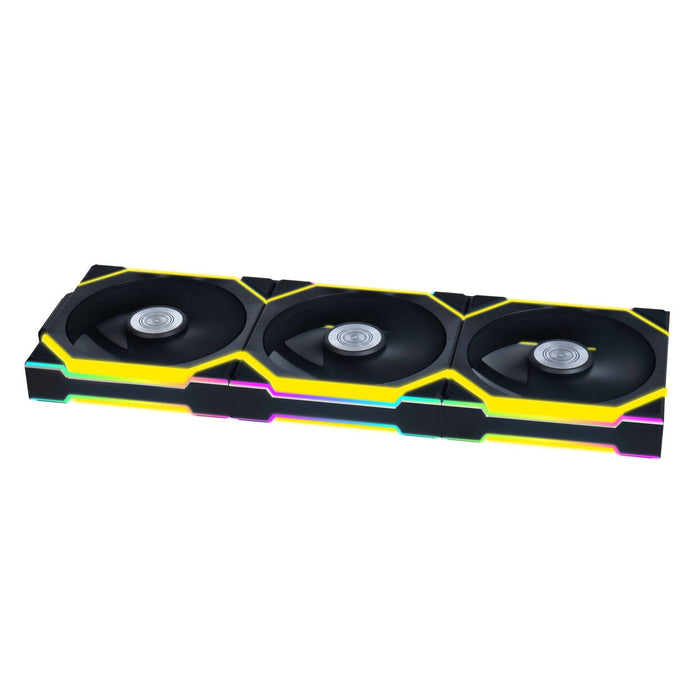 Lian Li UNI SL Wireless RGB 120mm Reverse Flow Triple Pack Black – ARGB PWM Fans with Controller
